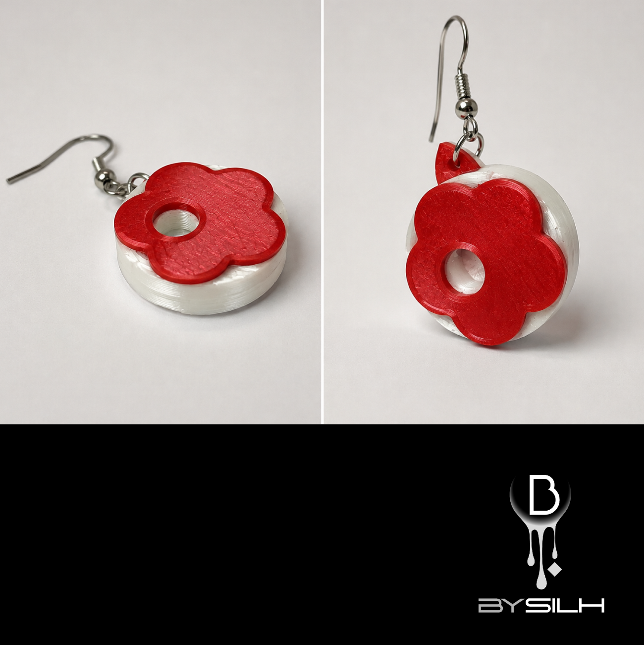 Boucle d’oreille design KYS bySilh fabriquée en impression 3D — vue 03