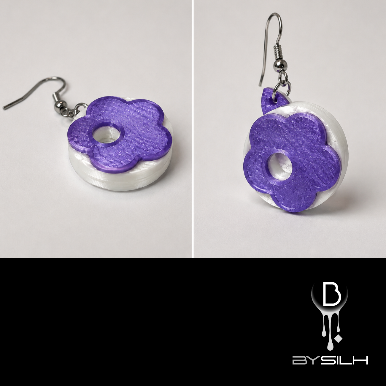 Boucle d’oreille design KYS bySilh fabriquée en impression 3D — vue 05
