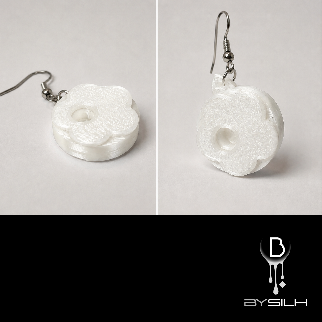Boucle d’oreille design KYS bySilh fabriquée en impression 3D — vue 06